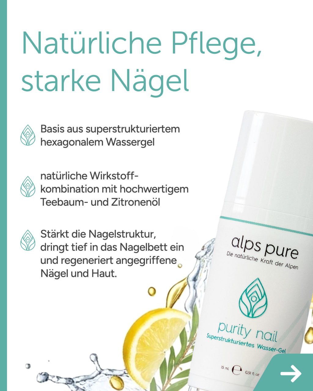 Natürliche Pflege, starke Nägel