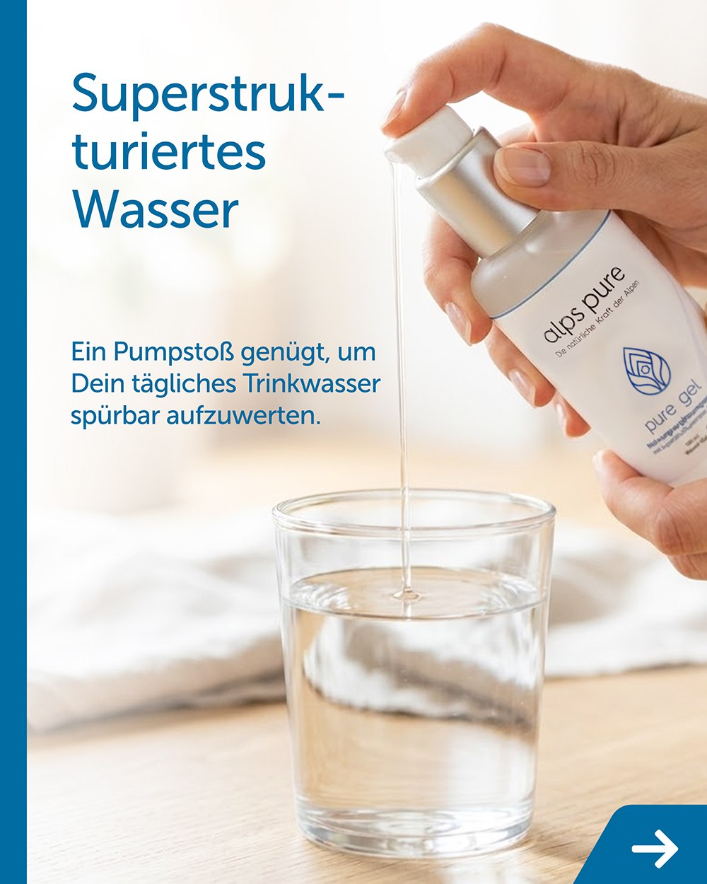 pure gel – Pumpstoß ins Trinkwasser