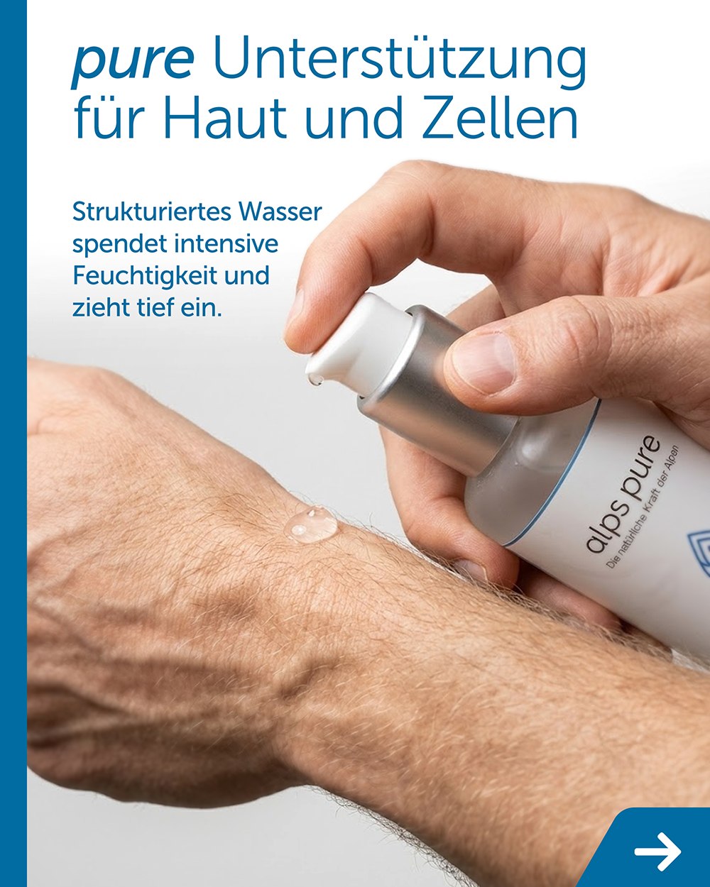 pure Unterstützung für Haut und Zellen