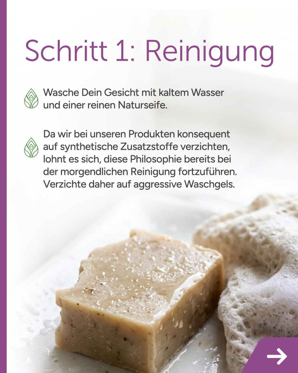 Schritt 1 – Reinigung mit kaltem Wasser
